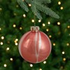 Northlight 4" Red and White Marbled Glass Christmas Ornament - image 2 of 4