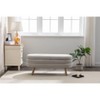 Sapphtopaz Storage Bench Velvet Fabric Accent Stools with Wood Legs Bedroom Bench Ottoman with Storage for Living Room, Bedroom, and Entryway - 3 of 4