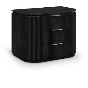Meridina Furniture,Astrid Solid Wood And Oak Veneer Nightstand - 1 of 4