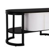 NicBex TV Stand Modern Extendable Media Console with Metal Adjustable Legs for TVs up to 75 Inches for Living Room - 3 of 4