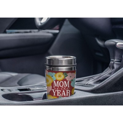 Elanze Designs Mom Of The Year Floral Multicolor 17 Ounce Stainless Steel Travel Tumbler