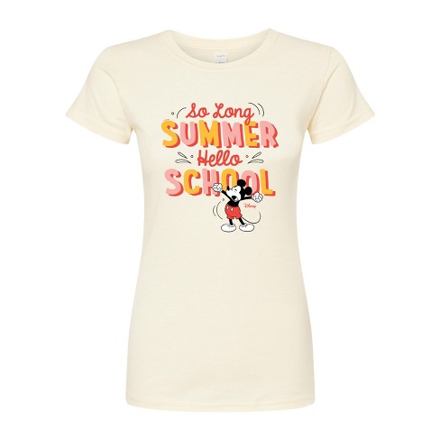 Women's - Disney - So Long Summer Hello School Juniors Fitted Graphic T-Shirt - image 1 of 2