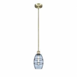 Vaz - 1 Light Stem Hung Mini Pendant In Industrial Style-7.63 Inches Tall and 5.88 Inches Wide - 1 of 1