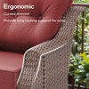 Buenhomino 3 Pieces Patio Furniture Set with 6-inch Thick Cushion, Outdoor High Back Swivel Rocker Patio Chairs, 3PCS Wicker Conversation Set - 3 of 4