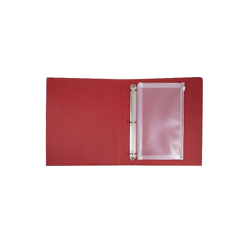 JAM Paper Plastic 3 Hole Punch Binder Envelopes with Zip Closure 6 x 9.5 Clear 108/Pack (235731329C), 2 of 3