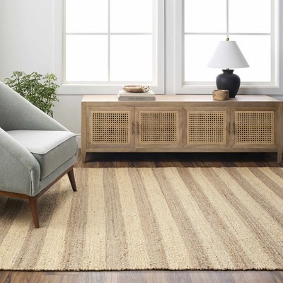 Hauteloom Ilkay Striped Jute Rug