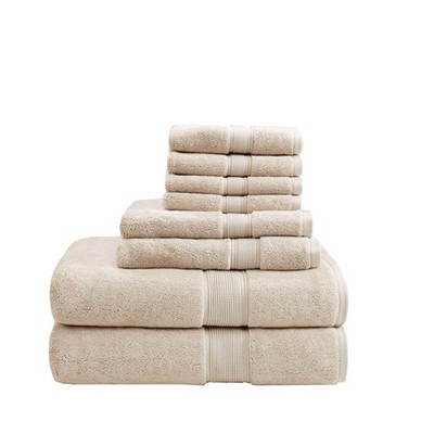 Gracie Mills Eulalia 800 GSM Cotton 8-Piece Antimicrobial Towel Set