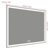 Waterproof  Strip Smart Lighted Bathroom Mirror - 60x40 Inch, IP44 Waterproof Rectangular Vanity Mirror - 4 of 4