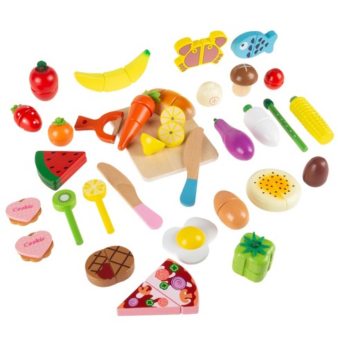 Fun Little Toys Wooden Vegetable Chopper Set : Target