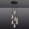 7-Lights Raindrop Solid Thick Glass Pendant light - 3 of 4