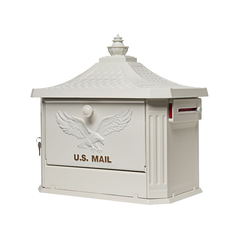Architectural Mailboxes Hamilton Post Mount Mailbox White, 1 of 6