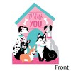 Big Dot of Happiness Pawty Like a Puppy Girl - Shaped Thank You Cards - Pink Dog Baby Shower or Birthday Party Thank You Cards & Envelopes - Set of 12 - 3 of 4