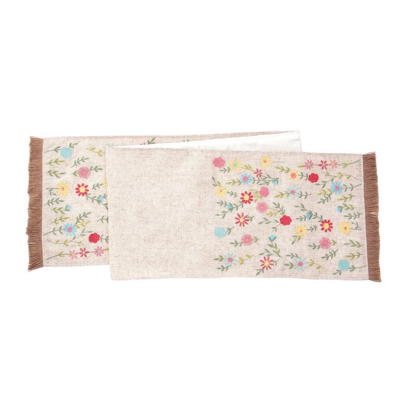 C&F Home 13" x 72" Wildflower Embroidered Runner, 1 of 5
