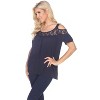 Women's Cut Out Shoulder Bexley Tunic Top - White Mark - 2 of 3