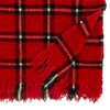 Saro Lifestyle Plaid Chenille Runner, Red, 16" x 72" - 2 of 3