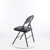 DOMETOUR Set of 2 Folding Chair Leather Padded Folding Chairs Easy to Use and Store Outdoor and Indoor for Home Office Party Black - 3 of 4