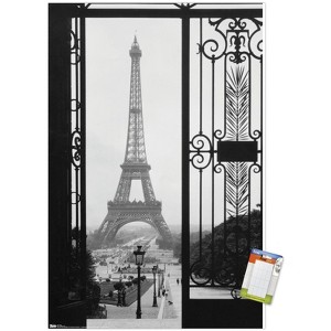 Trends International The Eiffel Tower - Gate VIew Unframed Wall Poster Prints - 1 of 4
