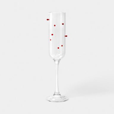 7.3 fl oz Champagne Glass Clear with Red Dots - Threshold™