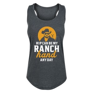 Women's - Yellowstone - Rip Ranch Hand Any Day Graphic Racerback Tank - 1 of 4