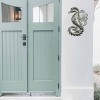 Slickblue 12" x 8" Seahorse Steel Wall Art, Handcrafted Design Ideal for Coastal-Themed Indoor/Outdoor Display - 3 of 3
