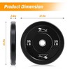 Garvee Weight Plates Set, 2-Inch Universal Fit, Olympic Bumper Plates for Strength Training, Rubber Weight Plates for Barbell Home Gym - 3 of 4