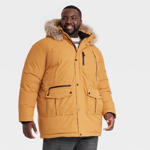 Men's Big & Tall Heavyweight Parka Jacket - Goodfellow & Co™ Tan 5XLT