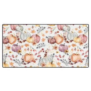 Ninola Design Pumpkins Fall Floral Ecru Desk Mat - Deny Designs - 1 of 3
