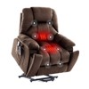 Bestier 40.1" W Microsuede Oversize Dual Motor Power Lift Recliner Chair With Massage and Heating - 2 of 4
