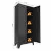 Metal Storage Cabinet, Kitchen Pantry Cabinet with Adjustable Shelves, Lockable File &Tool Cabinet, Garage Storage Cabinet for Kitchen - 3 of 4