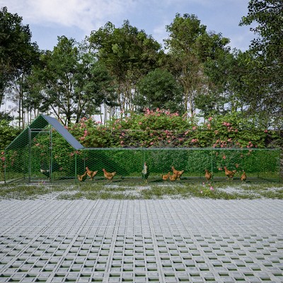 HANPURE 26'Lx6.7'Wx6.6'H Metal Chicken Coop, Walk-in Hen Cage, Galvanized Wire Pen for Poultry, Rabbits, Ducks w/ Waterproof UV Cover for Outdoors