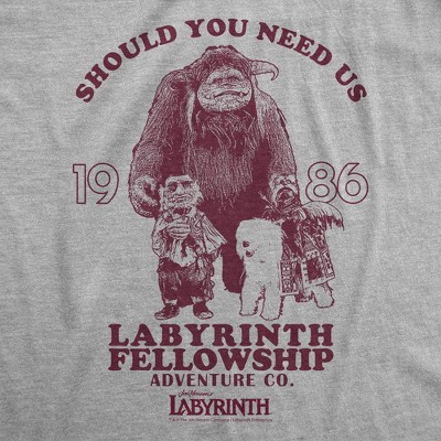 Мужские футболки Crazy Dog T-Shirts, Inc. Mens Funny T Shirts Labyrinth Fellowship Adventure Co Jim Henson's Jim Movie Tee For Guys - Crazy Dog Men's T Shirt With Movie Sayings Light Grey M — фото 2
