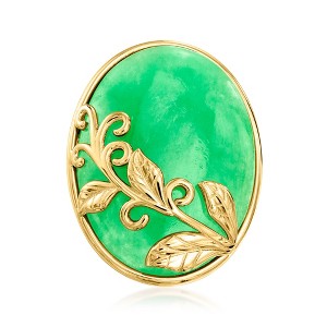 Ross-Simons Jade Vine Ring in 18kt Gold Over Sterling - 1 of 4