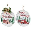 Northlight Merry Christmas and Happy Holidays Wood Wall Signs - 15.75" - Set of 2 - 4 of 4