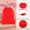 Unique Bargains Mini Smooth Soft Christmas Satin Bags with Drawstring 20 Pcs - 3 of 4