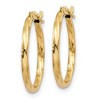 Black Bow Jewelry 1.5mm, 14k Yellow Gold Twisted Round Hoop Earrings, 15mm (9/16 Inch) - 2 of 4