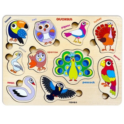 QUOKKA Wooden Puzzles for Toddlers 1-2
