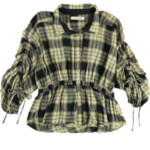 Free People Womens Plaid Button Up Shirt - 1 of 2