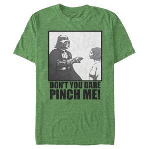 Men's Star Wars Don't You Dare Pinch Me, Vader to Leia T-Shirt - 1 of 4
