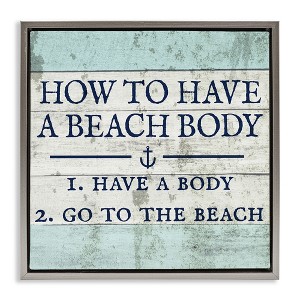Stupell Industries Sassy Beach Body Steps, 25" x 25" - 1 of 4