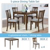 5-Piece Dining Set with Wooden Table and 4 Chairs - 3 of 4