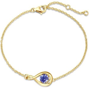 Infinity Birthstone Bracelet - 925 Sterling Silver Adjustable Chain, Fine Jewelry Gift for Women - 1 of 4