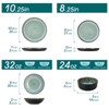 vancasso 16 Piece Set Of Matte Colored Glaze+Kiln Change Glaze Dark Green Ceramic Tableware Set Serving 4 People - 2 of 4