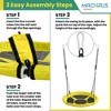 Machrus Swingan 37.5 IN Super Fun Nest Swing With Adjustable Ropes - Solid Fabric Seat Design - 4 of 4