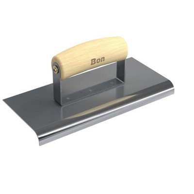 Bon Tool 12-455 Edger - Stainless Steel 9-inch X 4-inch - 1/2-inch Radius X 5/8-inch Lip Wood Handle
