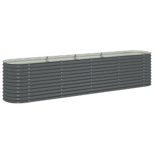vidaXL Garden Raised Bed PP Anthracite 16.9"x16.9"x13.8" - 1 of 4