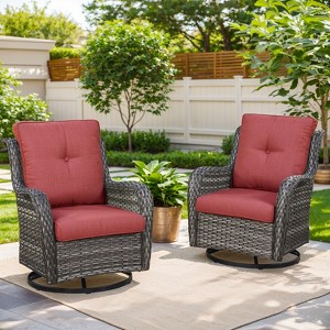 Gymojoy Outdoor Swivel Patio Chairs All-Weather Patio Swivel Glider Chairs Set of 2 - 1 of 4