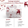 Christmas Comforter Set, Reversible Printed 3 Pieces Bed Set Holiday Decorative Bedding, Soft Microfiber Fabric - 4 of 4