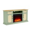 62" Fabric Style TV Stand for TVs up to 65" with Electric Fireplace & Storage - Festivo - 2 of 4