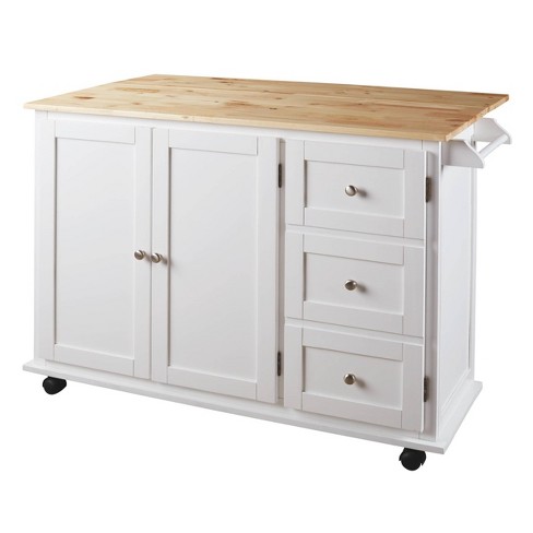 white kitchen cart