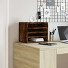 Aghana Digitals Engineered Wood Smoked Oak Desk Organizer with Ample Storage, 36x26x29.5 cm - - 3 of 4